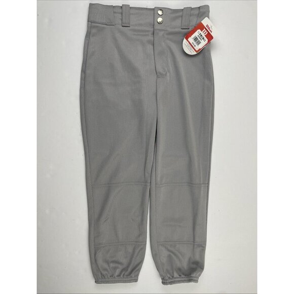 Wilson Baseball Pants Youth M Elastic Hem Polyester Gray - Picture 2 of 8